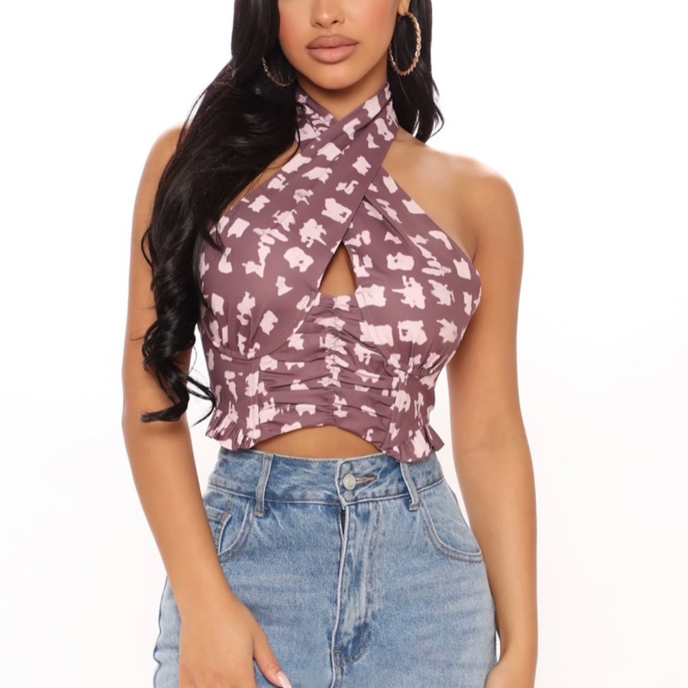 NWT Never Worn Fashion Nova Halter Corset Top